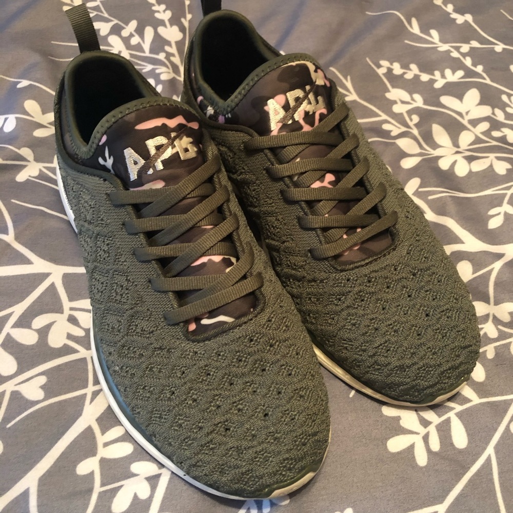 APL Green camo sneakers